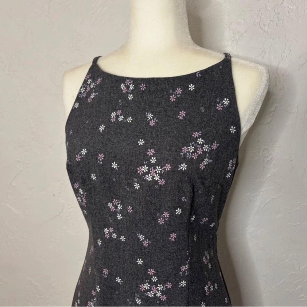 Fragile by XOXO Gray Sheath Mini Dress Sleeveless Vintage Y2K